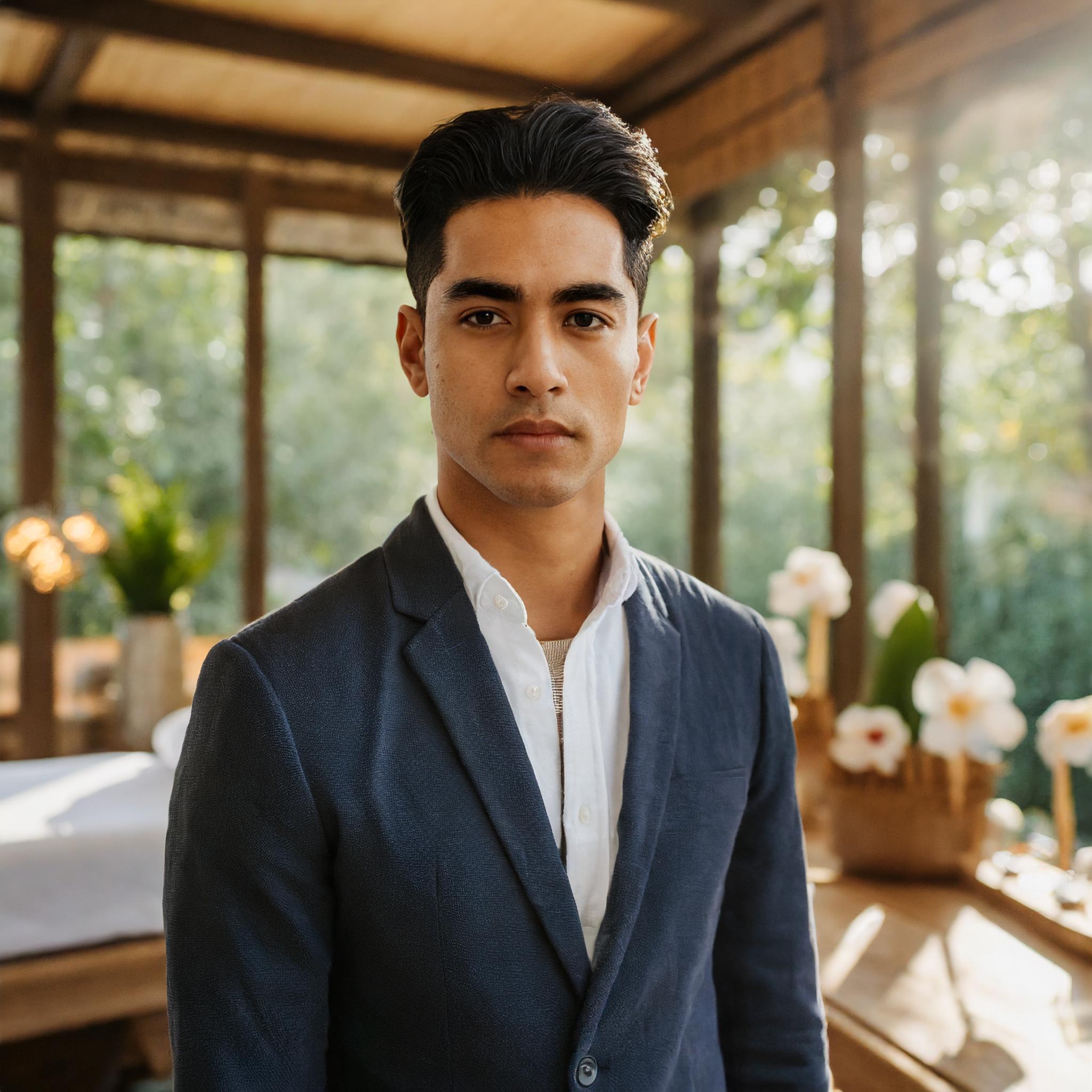 Business professional portrait in office setting